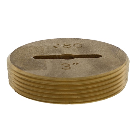 Jones Stephens 3in Brass Slotted Plug with 5/16in Tapped Hole P58301